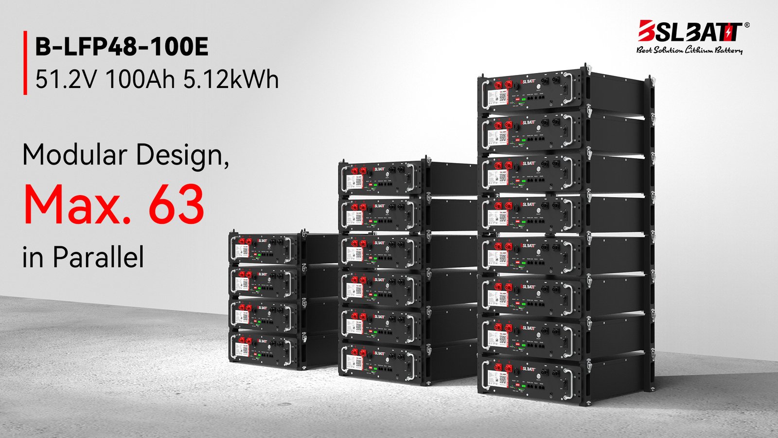 BSL Battery B-LFP48-100E 3U 51.2V 5.12kWh Акумуляторна батарея