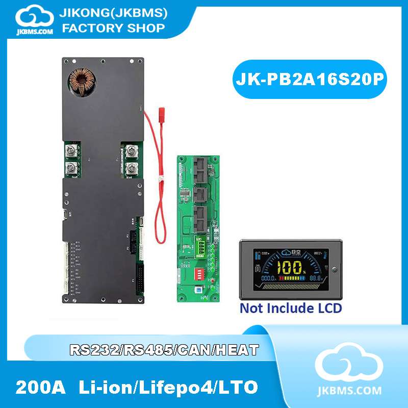 JK RESS Active Balance BMS PB2A16S20P (V19) - (7S - 16S) - 200A - LiFePO4 / Li-ion / LTO