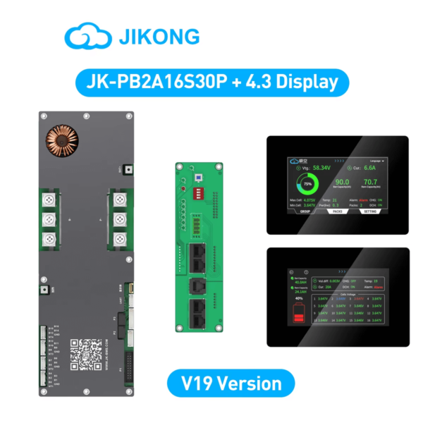 JK RESS Active Balance BMS PB2A16S30P (V19) - (7S - 16S) - 300A - LiFePO4 / Li-ion / LTO