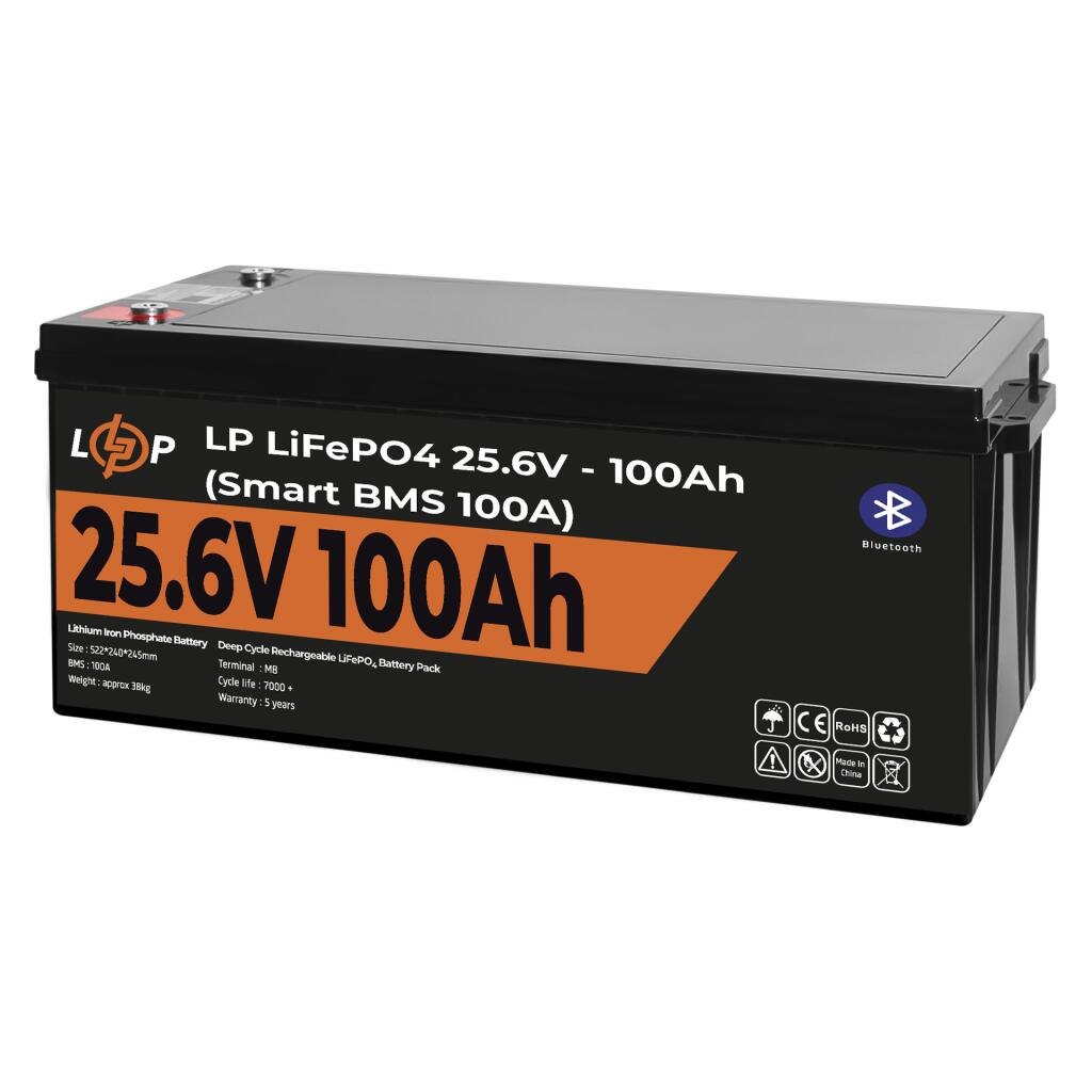 LogicPower LiFePO4 24V 100Ah - 2.56kWh - акумулятор для ДБЖ
